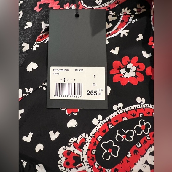 The Kooples
Western Paisley Print Peasant Dress Size 1 FR/ US Small NWT No Belt - Picture 10 of 12